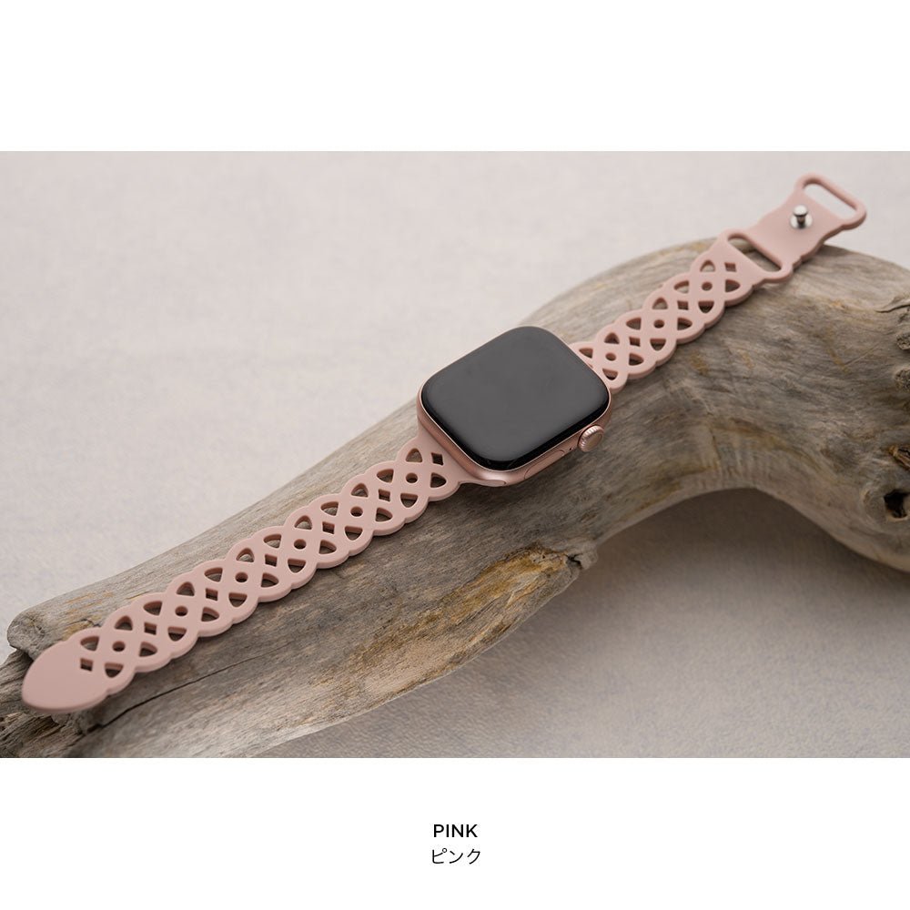 アップルウォッチ バンド シリコン レース おしゃれ レディース 女性 くすみカラー かわいい 大人 ラバー 38 40 41 42 apple watch 10 9 8 7 6 5 4 3 2 1 se ブランド empire - empire