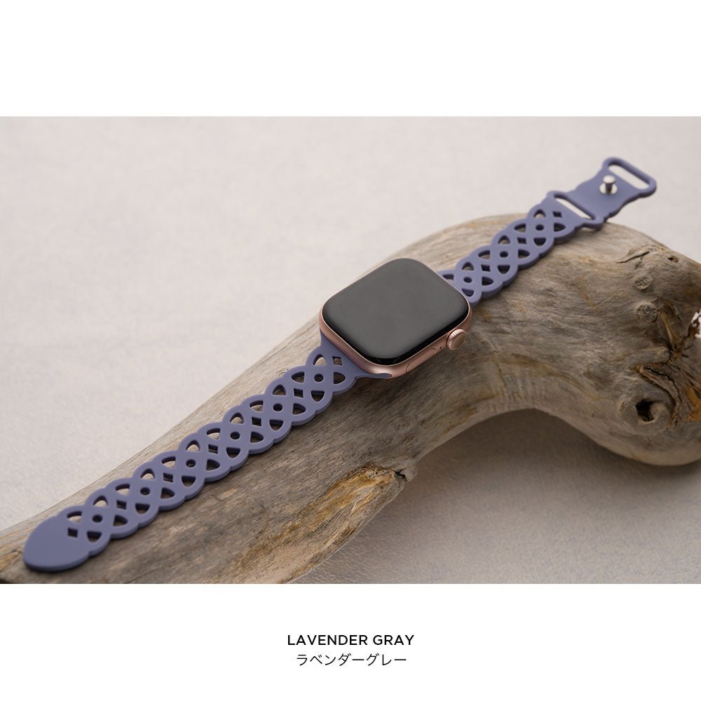 アップルウォッチ バンド シリコン レース おしゃれ レディース 女性 くすみカラー かわいい 大人 ラバー 38 40 41 42 apple watch 10 9 8 7 6 5 4 3 2 1 se ブランド empire - empire