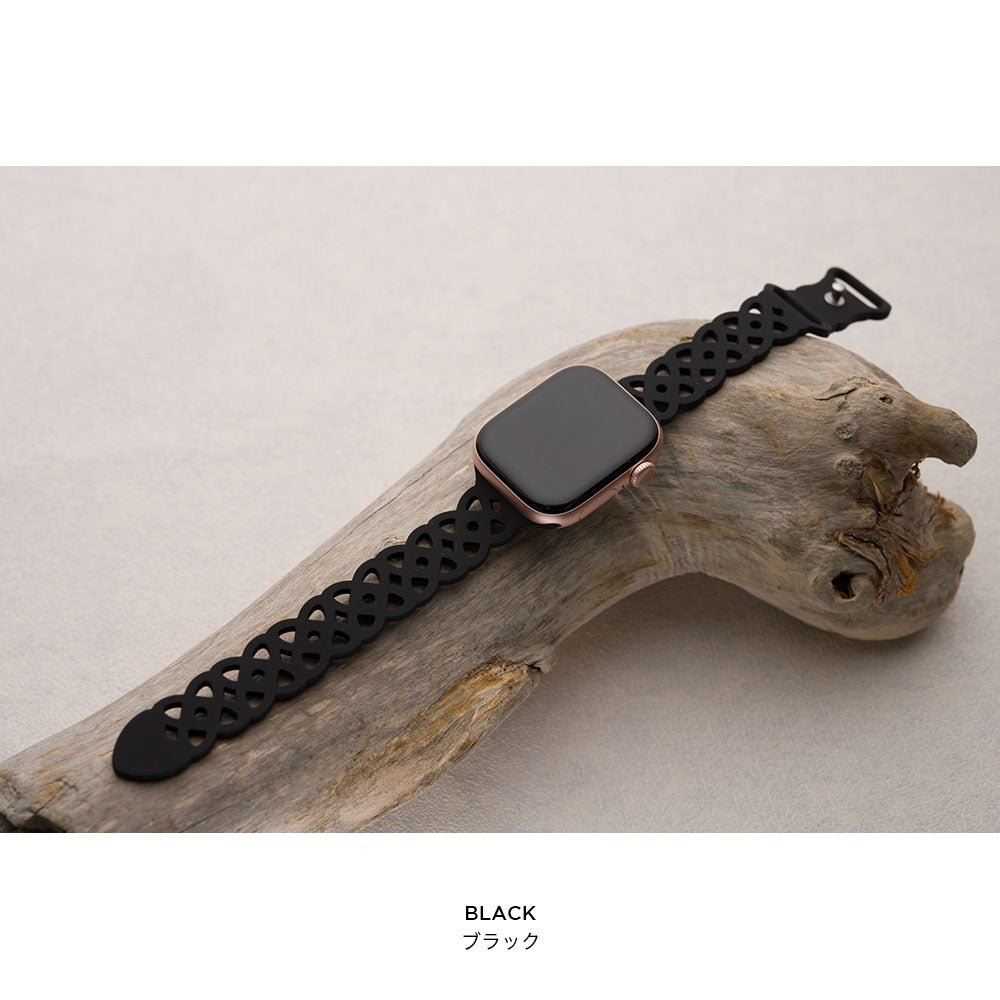 アップルウォッチ バンド シリコン レース おしゃれ レディース 女性 くすみカラー かわいい 大人 ラバー 38 40 41 42 apple watch 10 9 8 7 6 5 4 3 2 1 se ブランド empire - empire