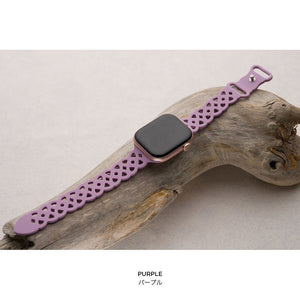 アップルウォッチ バンド シリコン レース おしゃれ レディース 女性 くすみカラー かわいい 大人 ラバー 38 40 41 42 apple watch 10 9 8 7 6 5 4 3 2 1 se ブランド empire - empire