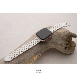 アップルウォッチ バンド シリコン レース おしゃれ レディース 女性 くすみカラー かわいい 大人 ラバー 38 40 41 42 apple watch 10 9 8 7 6 5 4 3 2 1 se ブランド empire - empire