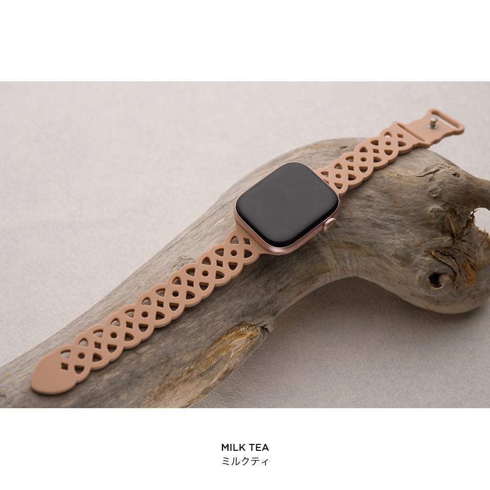アップルウォッチ バンド シリコン レース おしゃれ レディース 女性 くすみカラー かわいい 大人 ラバー 38 40 41 42 apple watch 10 9 8 7 6 5 4 3 2 1 se ブランド empire - empire