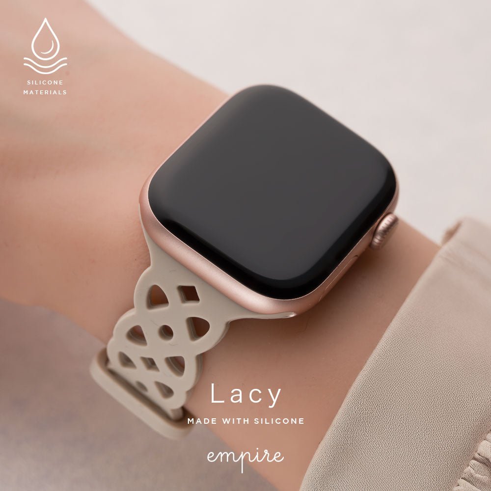 アップルウォッチ バンド シリコン レース おしゃれ レディース 女性 くすみカラー かわいい 大人 ラバー 38 40 41 42 apple watch 10 9 8 7 6 5 4 3 2 1 se ブランド empire - empire