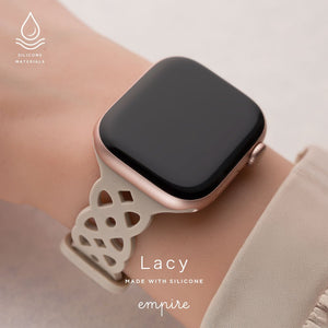 アップルウォッチ バンド シリコン レース おしゃれ レディース 女性 くすみカラー かわいい 大人 ラバー 38 40 41 42 apple watch 10 9 8 7 6 5 4 3 2 1 se ブランド empire - empire