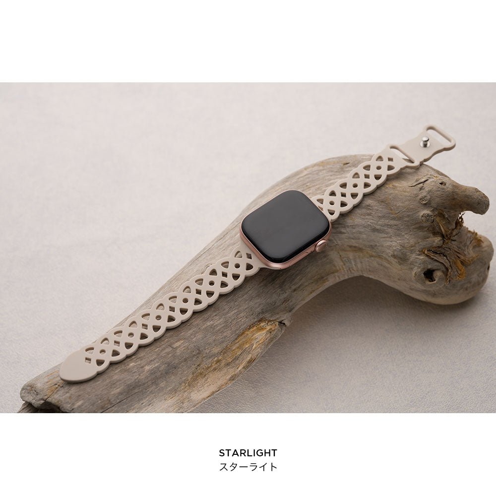 アップルウォッチ バンド シリコン レース おしゃれ レディース 女性 くすみカラー かわいい 大人 ラバー 38 40 41 42 apple watch 10 9 8 7 6 5 4 3 2 1 se ブランド empire - empire
