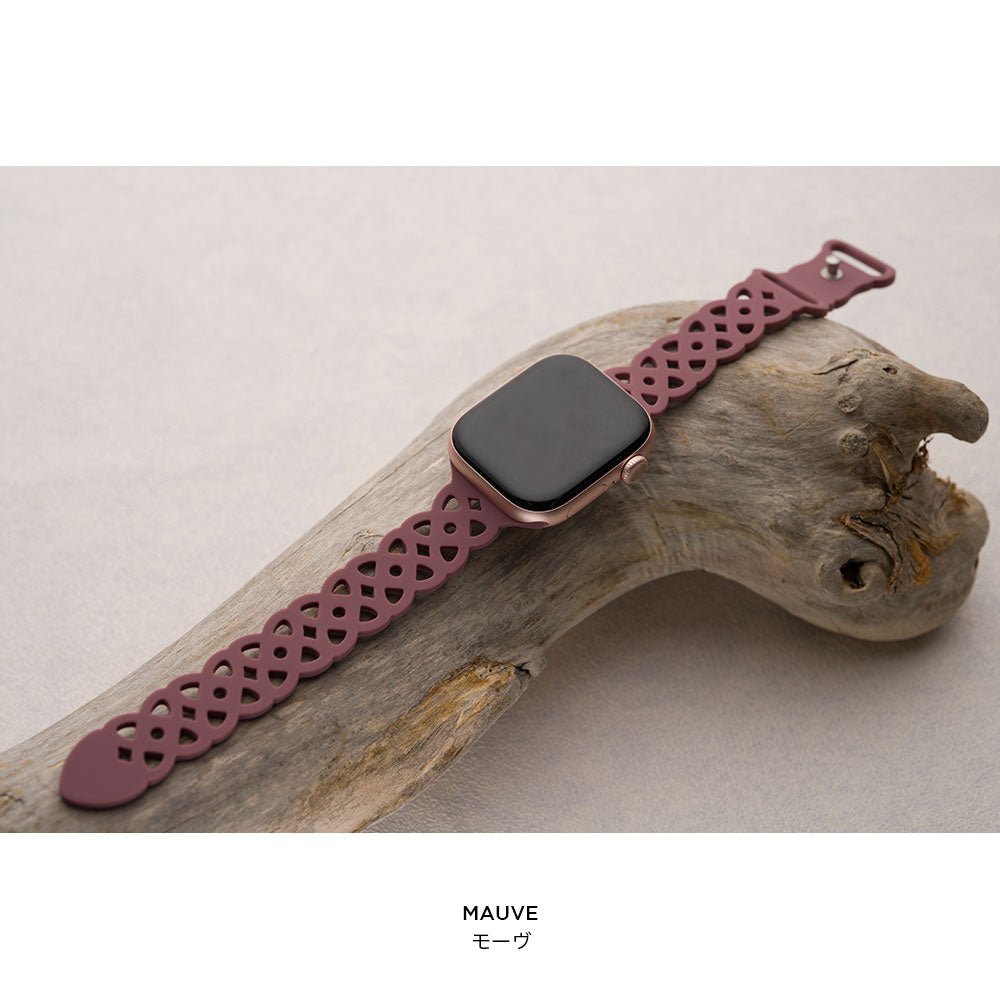 アップルウォッチ バンド シリコン レース おしゃれ レディース 女性 くすみカラー かわいい 大人 ラバー 38 40 41 42 apple watch 10 9 8 7 6 5 4 3 2 1 se ブランド empire - empire