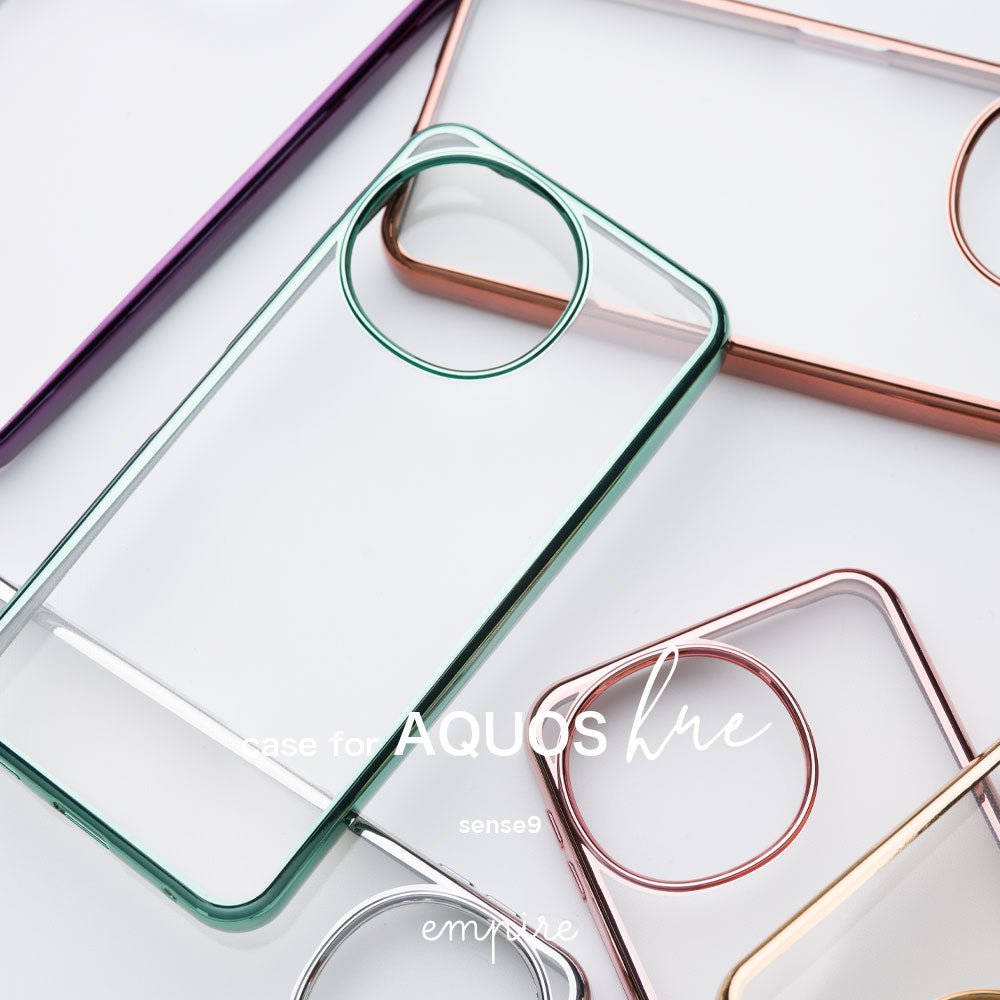 背面クリア 透明 AQUOS sense9 ケース クリア 推し活 アクオス ケース TPU 耐衝撃 大人 かわいい おしゃれ カバー スマホケース empire - empire