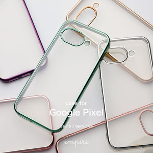 背面クリア 透明 Google Pixel 9a 9 9pro 8a ケース クリア 推し活 ピクセル ケース TPU 耐衝撃 大人 かわいい おしゃれ カバー スマホケース empire - empire
