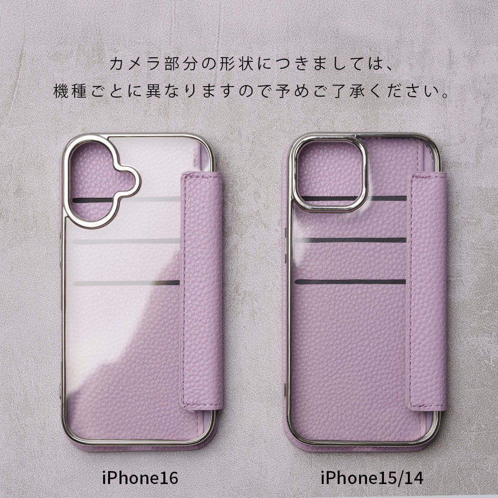 背面クリア 手帳型 推し活 クリアケース iPhone16 iPhone15 iPhone14 ケース シルバー 透明 クリア アイフォン アレンジ カスタム カバー シンプル 大人かわいい スマホケース レディース 女性 収納 カード 推しカラー ブランド