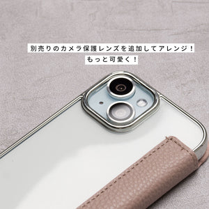 背面クリア 手帳型 推し活 クリアケース iPhone16 iPhone15 iPhone14 ケース シルバー 透明 クリア アイフォン アレンジ カスタム カバー シンプル 大人かわいい スマホケース レディース 女性 収納 カード 推しカラー ブランド