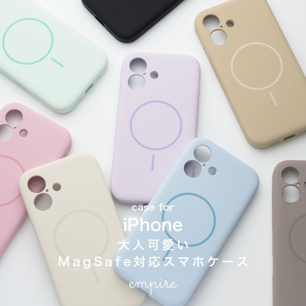 iPhone16 15 ケース MagSafe マグネット シリコン かわいい アイフォン ケース カバー くすみ シンプル スマホケース ブランド empire - empire