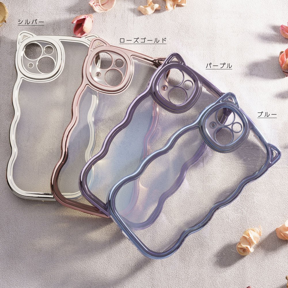 猫耳 ネコ ミミ 推し活 iPhone16 iPhone15 ケース クリア iPhone14 ケース iPhone13 ケース クリアケース iPhone12 ケース 透明 薄型 韓国 かわいい 人気 猫 キャット 耳 - empire