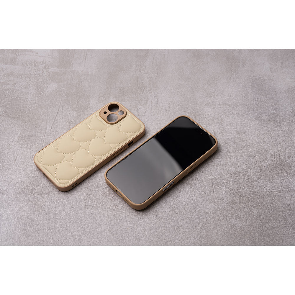 キルティング ハート iPhone16 ケース iPhone15 iPhone14 iPhone13 iPhone12 おしゃれ かわいい 韓国 レディース 人気 大人 カバー シンプル スマホケース ブランド - empire