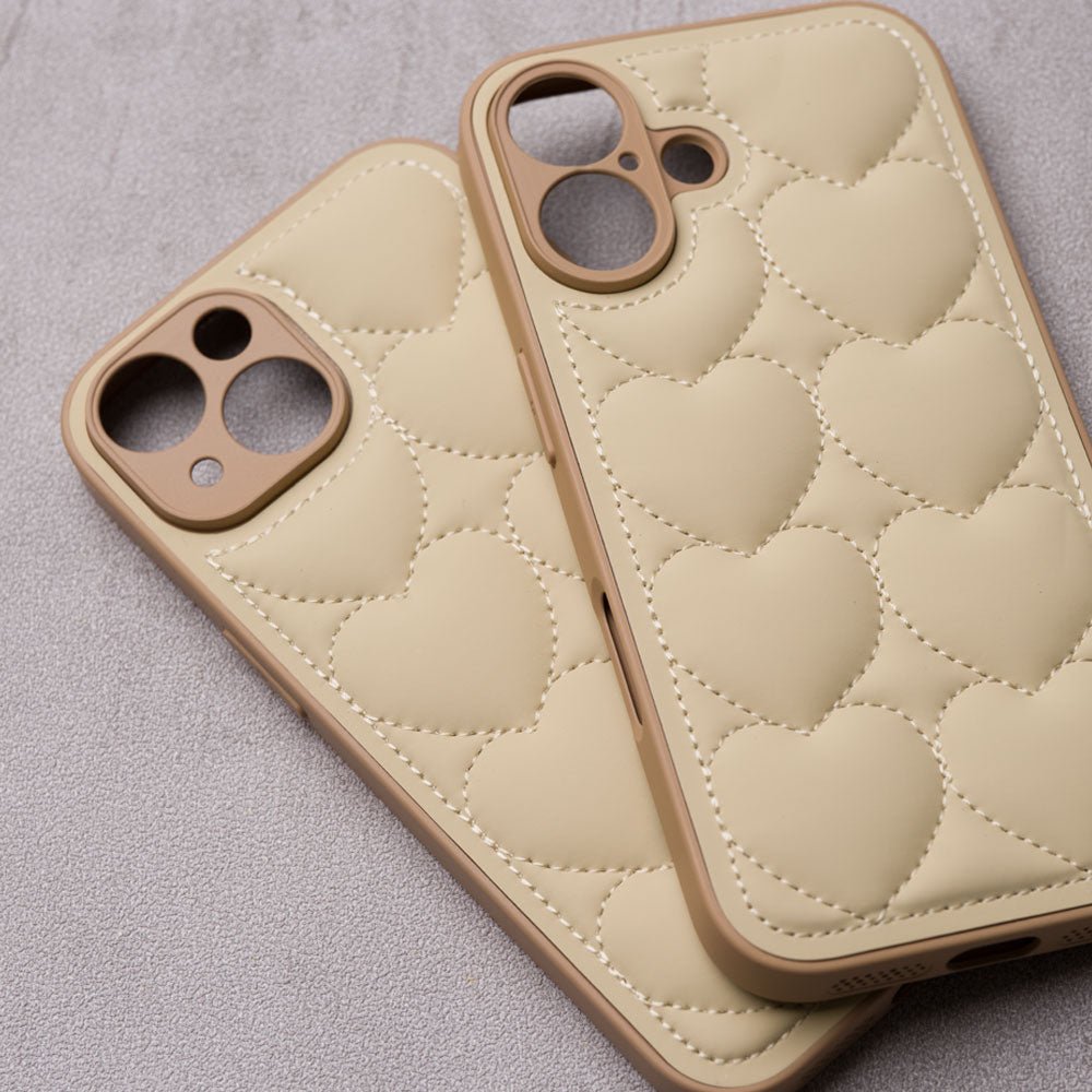 キルティング ハート iPhone16 ケース iPhone15 iPhone14 iPhone13 iPhone12 おしゃれ かわいい 韓国 レディース 人気 大人 カバー シンプル スマホケース ブランド - empire