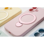 画像をギャラリービューアに読み込む, iPhone16 ケース MagSafe 360度回転 スタンド リング シリコン 大人 かわいい おしゃれ カバー スマホケース - empire
