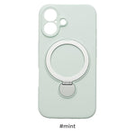 画像をギャラリービューアに読み込む, iPhone16 ケース MagSafe 360度回転 スタンド リング シリコン 大人 かわいい おしゃれ カバー スマホケース - empire
