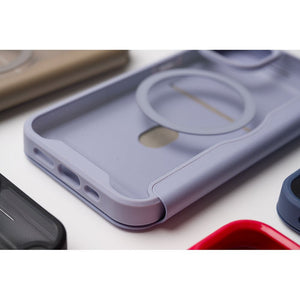 背面クリア iPhone16 ケース 手帳型 MagSafe マグセーフ対応 iPhone15 14 13 12 スマホケース マグネット付き カバー 収納 カード シンプル 韓国 推し活 大人かわいい ブランド - empire