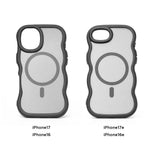 画像をギャラリービューアに読み込む, iPhone17 16 17e 16e MagSafe対応 ケース ウェーブ ぷっくり なみなみ 半透明 クリア おしゃれ かわいい 韓国 レディース 人気 大人 カバー シンプル スマホケース ブランド - empire
