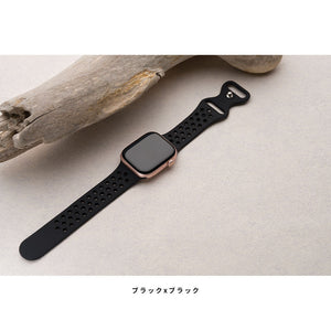 アップルウォッチ バンド シリコン 夏用 スポーツ se Apple Watch スポーツバンド ベルト 49mm 46mm 44mm 45mm 40mm 41mm 42mm 38mm 腕時計 レディース メンズ applewatch 防水 - empire