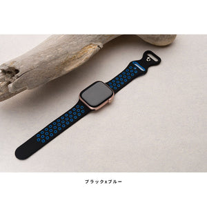 アップルウォッチ バンド シリコン 夏用 スポーツ se Apple Watch スポーツバンド ベルト 49mm 46mm 44mm 45mm 40mm 41mm 42mm 38mm 腕時計 レディース メンズ applewatch 防水 - empire
