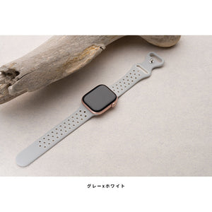 アップルウォッチ バンド シリコン 夏用 スポーツ se Apple Watch スポーツバンド ベルト 49mm 46mm 44mm 45mm 40mm 41mm 42mm 38mm 腕時計 レディース メンズ applewatch 防水 - empire