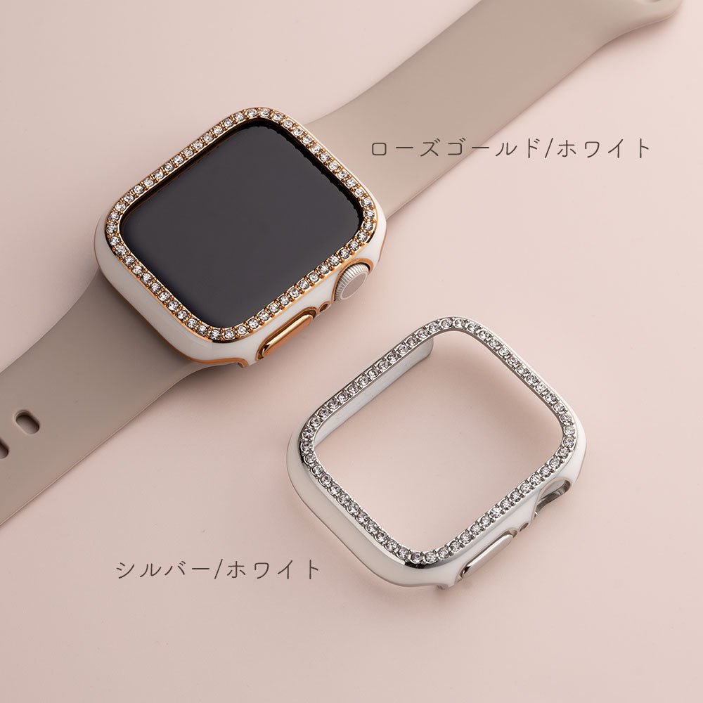 12@AppleWatchキラキラピュアピンクローズアップルウォッチカバーベルト-