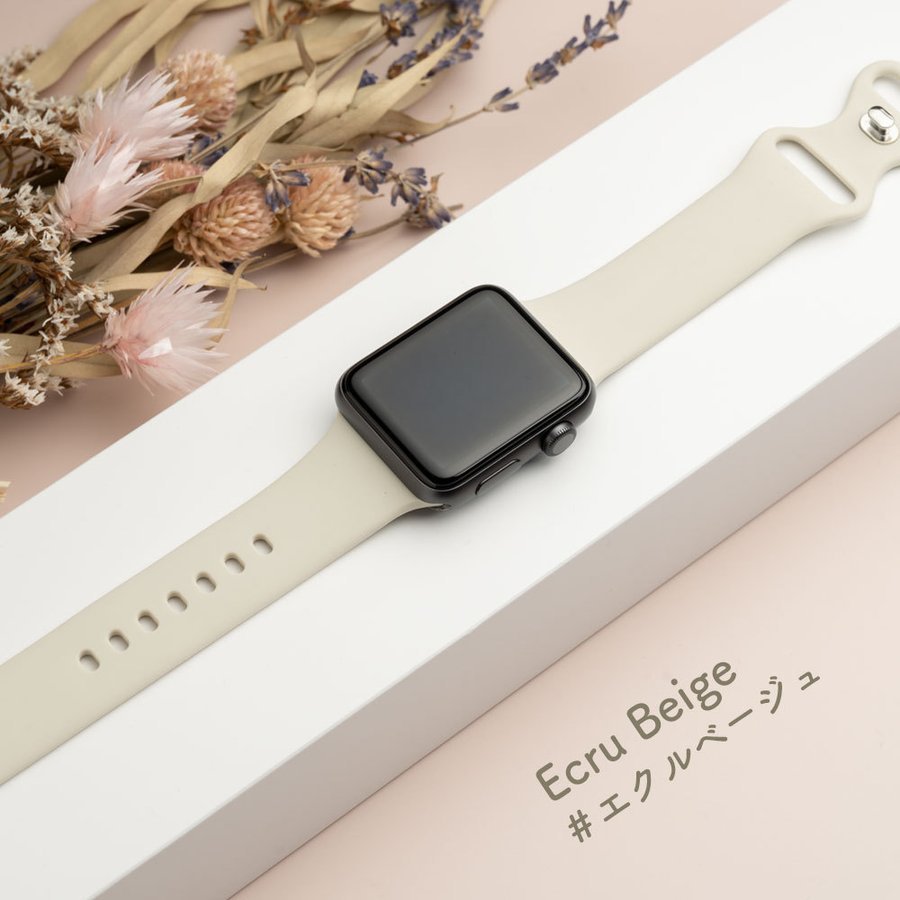 Apple watch シリコンバンド 38 40 41mm ベルト m2k - 時計
