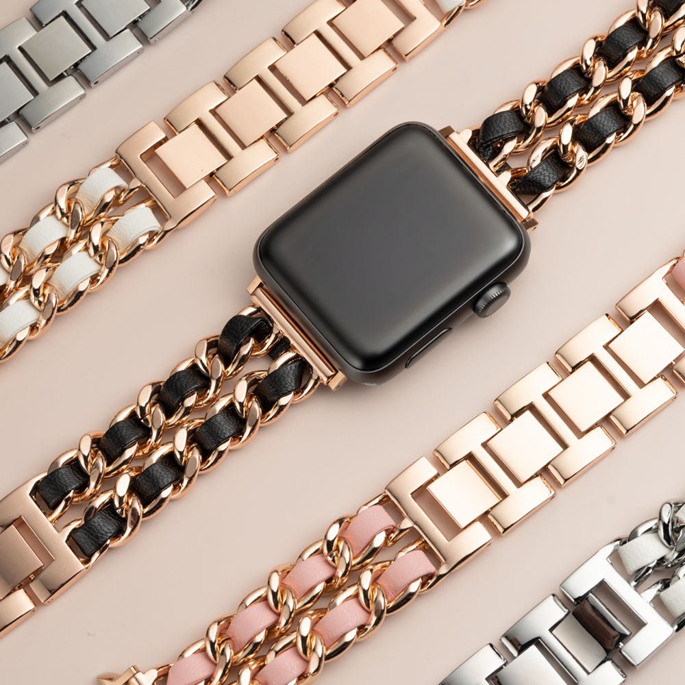 Double chain leather for Apple Watch - empire